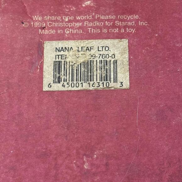 Christopher Radko Woodland Winds Nana Leaf Limited Vintage 1999 Numbered 40/2500 - Picture 9 of 13